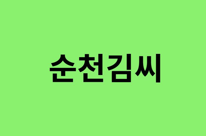 순천김씨 출신 연예인, 유명인